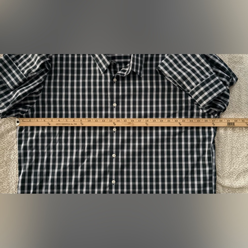 UNTUCKit Black and White Plaid Shirt (XXXL) - Picture 3 of 9